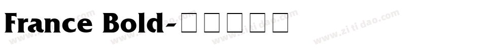 France Bold字体转换